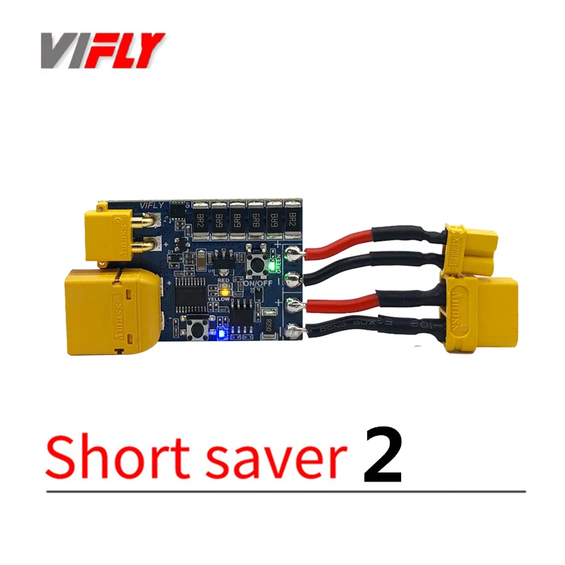 

VIFLY ShortSaver 2 Smart Smoke Stopper Power Switch 2-6S XT30 TX60 Electronic Fuse To Prevent Short-Circuit & Over-Current DIY