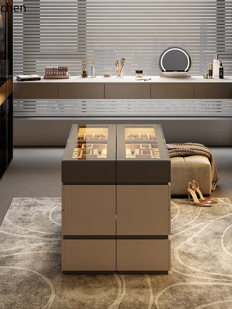 DSAMinimalist Jewelry Storage Cabinet Large Capacity Drawer Chest Wardrobe Island Cabinet