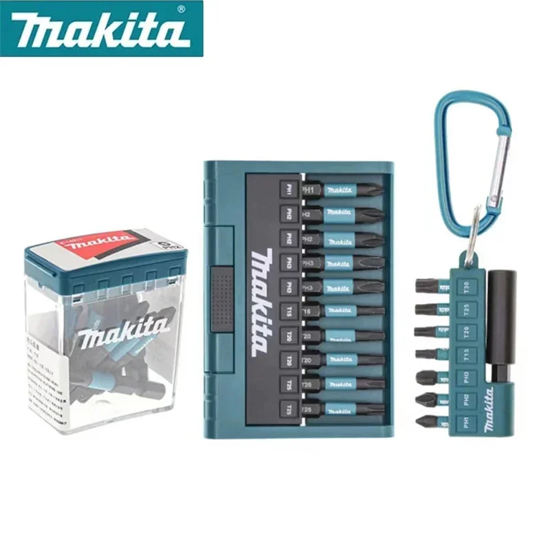 Makita-Juego de destornilladores, brocas eléctricas cruzadas hexagonales, combinación de E-14227, E-14211, accesorios para herramientas eléctricas