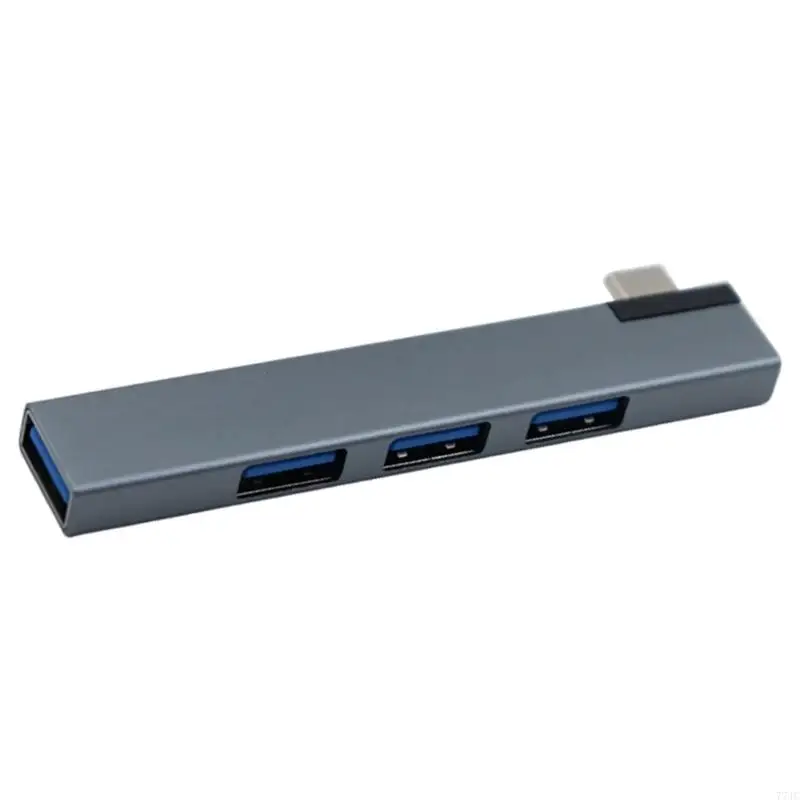 90 Degree Type C Hub Docking Station 4 Port USB3.0 Data Transfer Expander for Laptop Consoles Computer Accessories 77JC