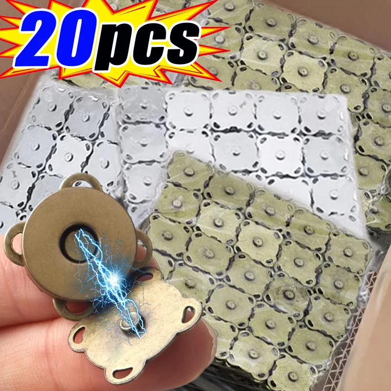 

1/20set Handmade Bag Magnetic Snap Buttons Plum Magnet Closure Buckle Purse Clothes Handbag Wallet DIY Accessories Tools Jewelry