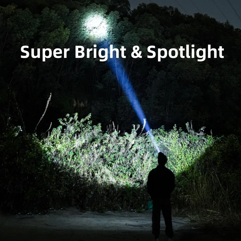 Smiling Shark TD0181 Powerful LED Sensor Headlight, Rechargeable Zoomable Headlamp,for Outdoor Camping, Hiking, Night Fishing