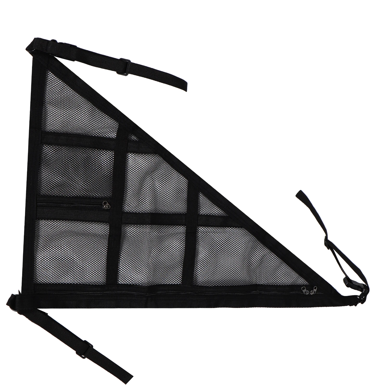 

Car Roof Storage Net Bag Large Capacity Polyester Mesh Pouch For Car Ceiling Cargo SUV Van Triangular Design Easy Install