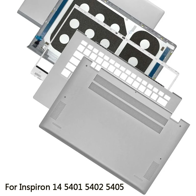 

For Inspiron 14 5401 5402 5405 LCD Screen Back Cover Front Bezel Palmrest Bottom Case Top Cover Silver Metal New