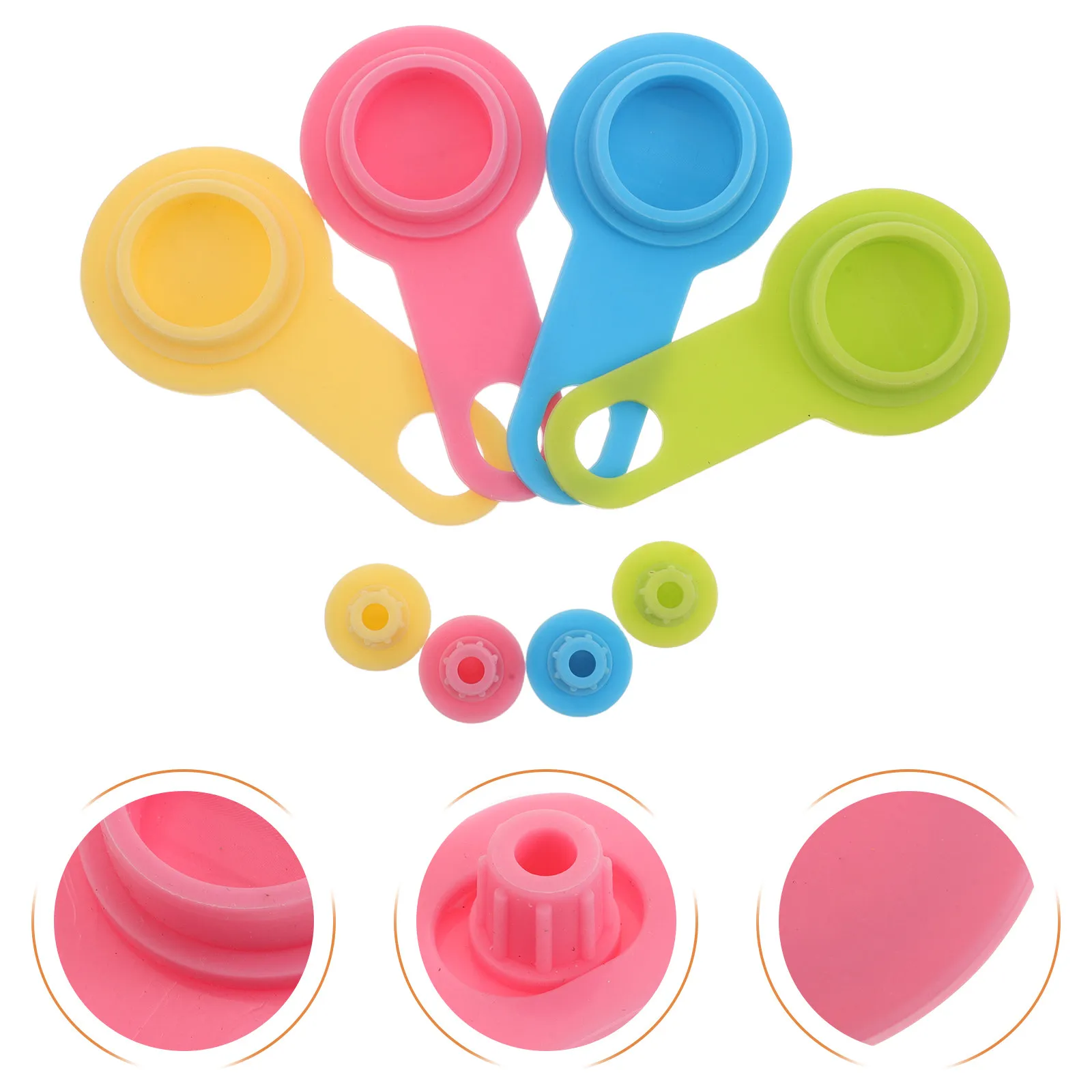 

4Pcs Premium Silicone Baby Bath Tub Plug Watertight Easy-Grip Drain Stopper Fits 35Mm-36Mm Baths Travel Home Bathtub Stopper