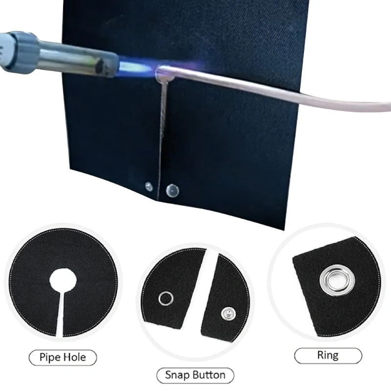Manta protectora ignífuga, escudo térmico fieltro carbono hasta 1800 °F para uso fácil