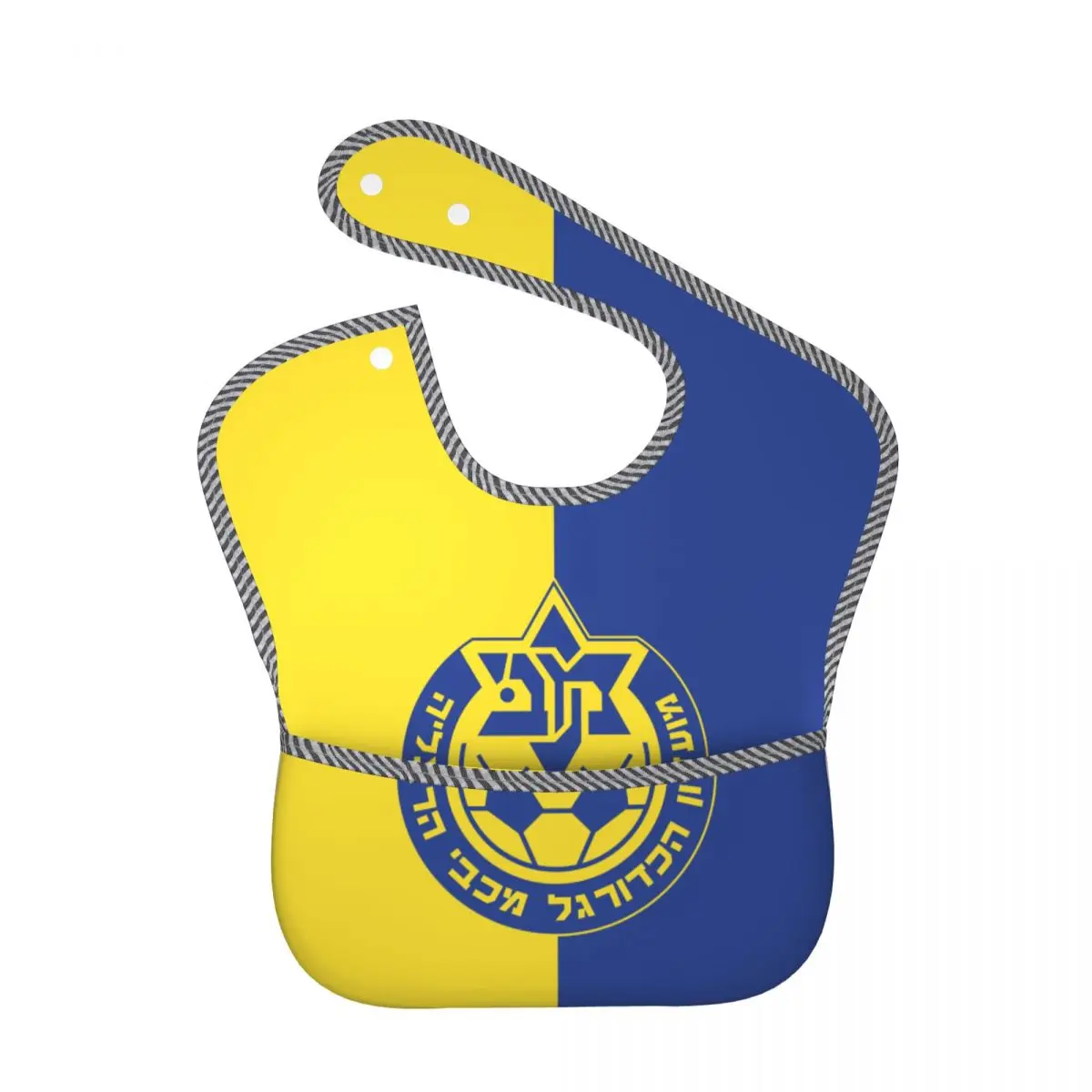 Bib de tecido impermeável para comer, Baby Boy ou Girl Bibs, Maccabi Herzeliya, Bib ajustável para criança