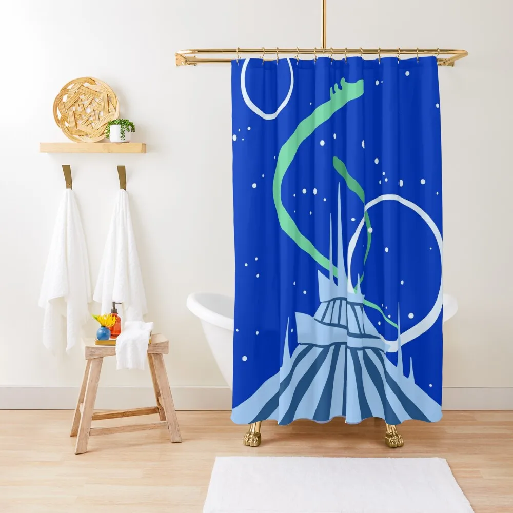 

Space Mountain Shower Curtain Shower Bathroom Waterproof Fabric Shower For The Bathroom Window Curtain