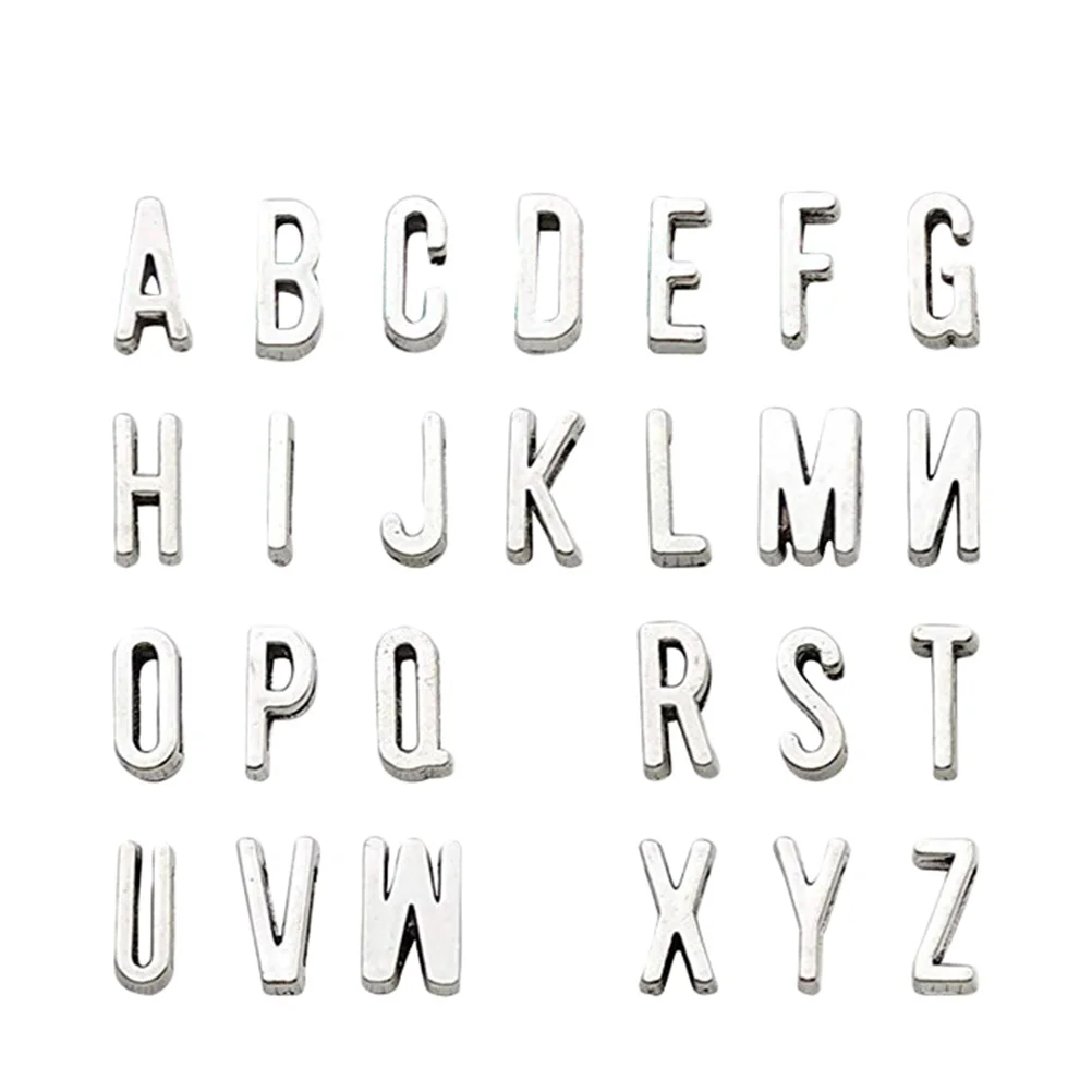 

26Pcs Alphabet Pendant Letter Beads Craft Charms for DIY Jewelry Making Necklaces Bracelets Headwear Sweater Accessories