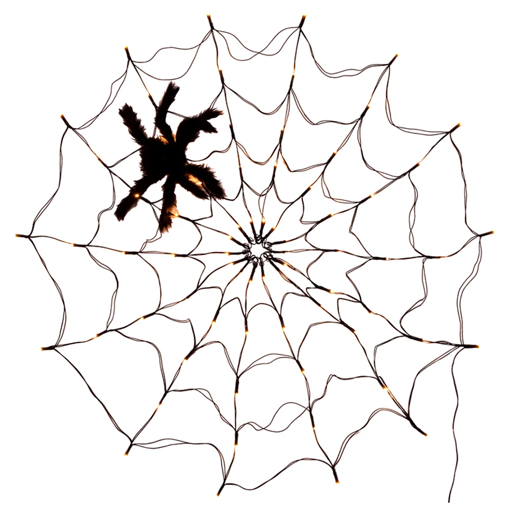 Halloween LED Spider Web Light for Indoor and Outdoor Atmosphere Decoration USB Type