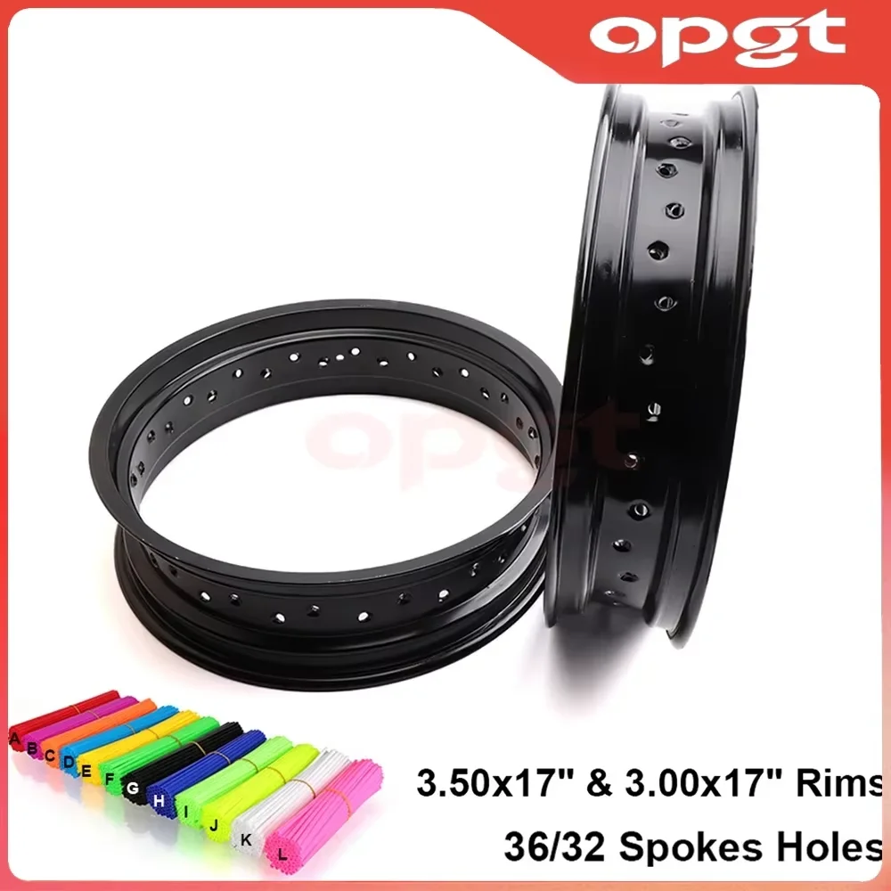 36 Spokes Holes 3.50x17 Inch 3.00x17 Inch Aluminum Wheel Rims Motorcycle Dirt Bike 3.00*17