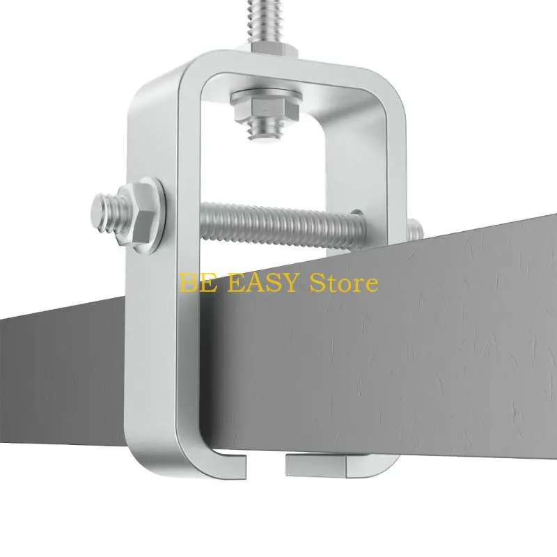 E28F Strong Track Support parenthesis Set For 1 5/8 Inch Channel Beam 1300 Pound Capacity Galvanized Steel 4 Pack With Hardware