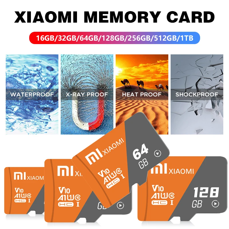 Original Xiaomi 1TB Micro TF/SD Card 128GB Flash Class 10 SD Card 256GB Memory Card 512GB memorycard For Phone/Cameras/Drone