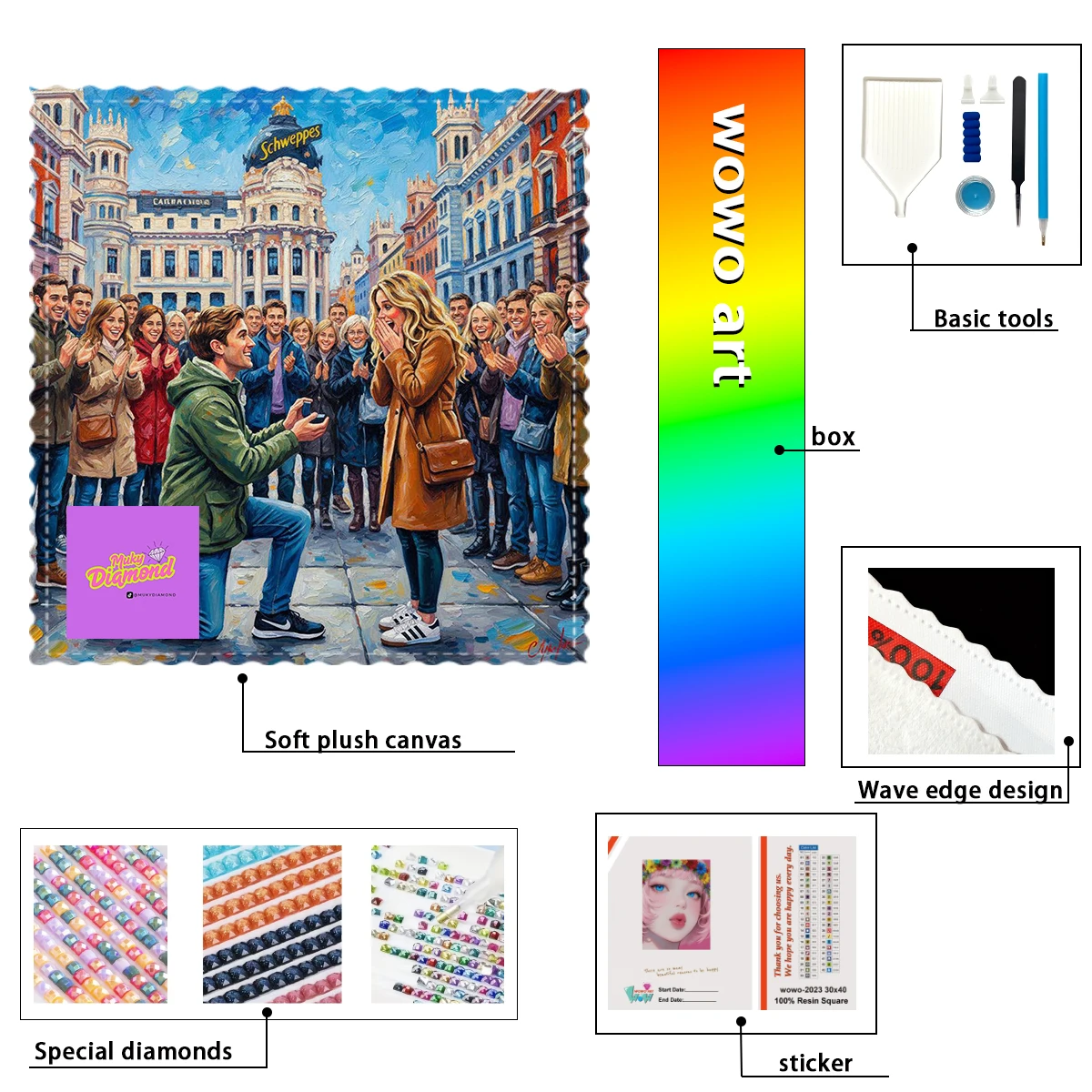 

【MUKY_ Diamond Art】proposal Crystal AB Rhinestone FD Rhinestone Perfect Resin Diamond