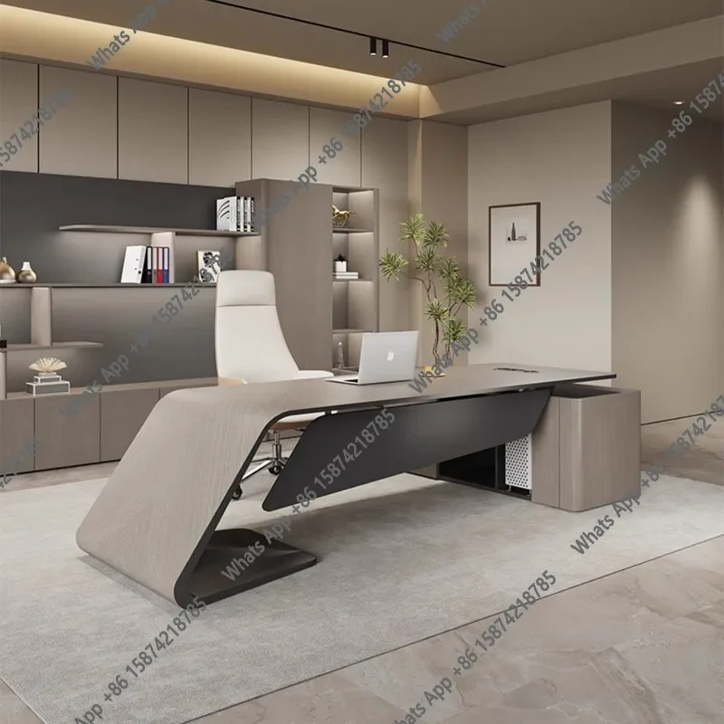 

N67 S Organizers Wooden Office Desk Modern Lshaped Crafts Storage Office Desk Computer Study Escritorio Oficina Commercial Furni