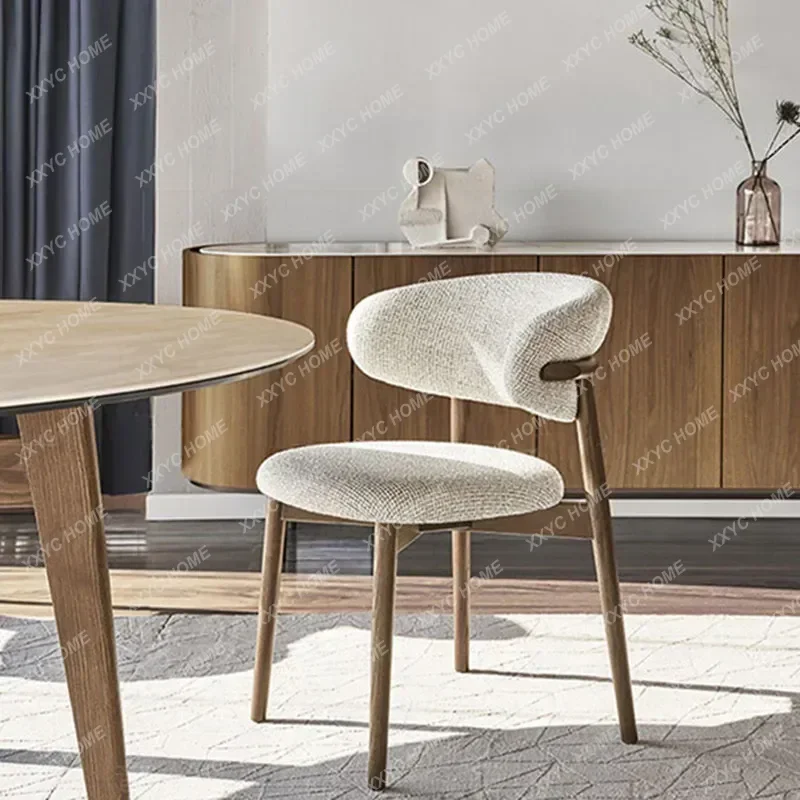 كراسي الطعام الخشبية البيضاء الحديثة المخملية المريحة الفاخرة الشمال كرسي مصمم وسادة Meubles دي Chambre أثاث المنزل #2