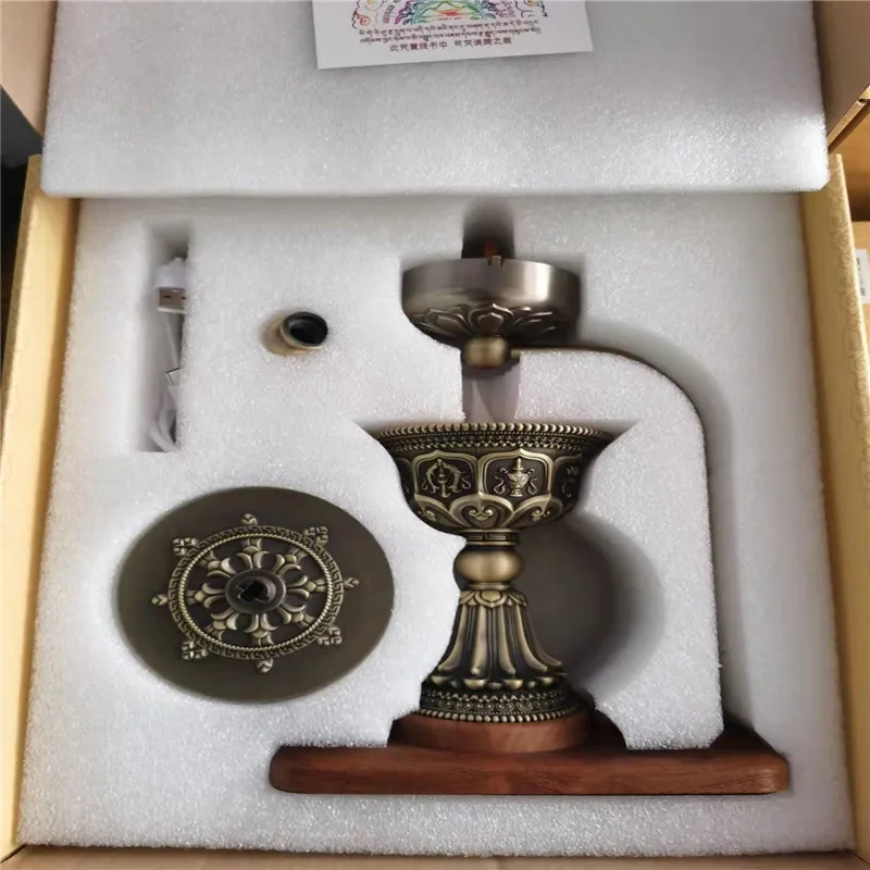 Intelligent vuur tot elektrisch LED oplaadbare boterlamp, Tibetaanse lange lamphouder