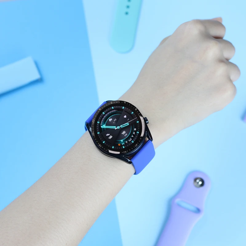 Ремешок силиконовый для Samsung Galaxy watch 4/4 Classic/5/5 pro/3/46 мм/42 мм/Active 2 Gear S3, браслет для Huawei GT 2/pro, 20 мм/22 мм