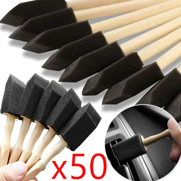 Car Air Outlet Cleaning Sponge Brush Interior Detailing Dust Removal Airs Conditioner Grille Cleaner Brushes Auto Accessories