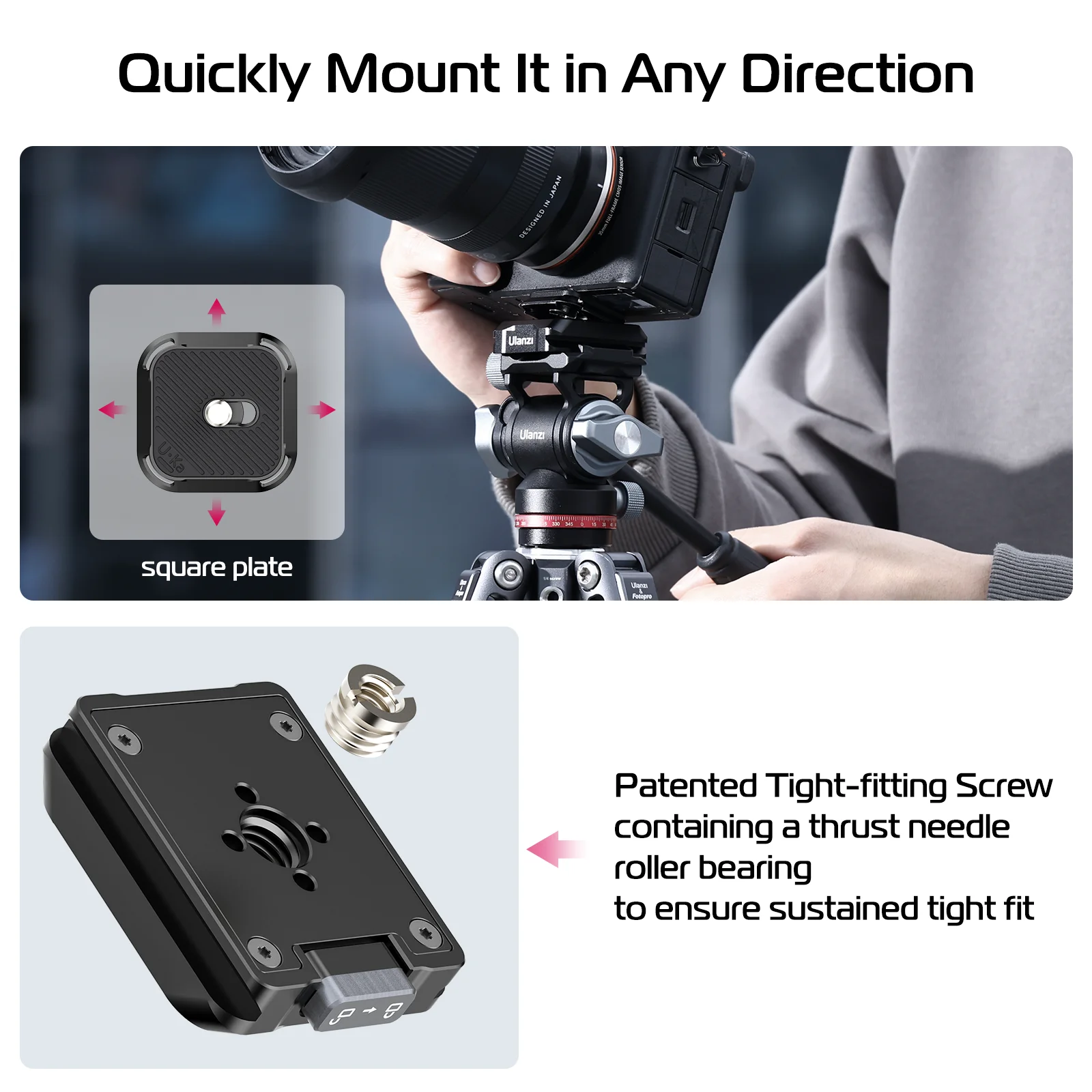 Ulanzi UKA01 Uka Universele DSRL Camera Gimbal Quick Release Kit Arca-Swiss Quick Switch Statief Slider Mount Adapter ondersteuning F38
