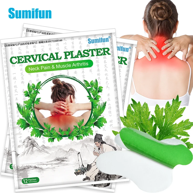 24pcs Wormwood Cervical Painful Spine Joint Muscle Pain Relief Medical Plaster Neck Patches Rheumatoid Arthritis Body Stickers