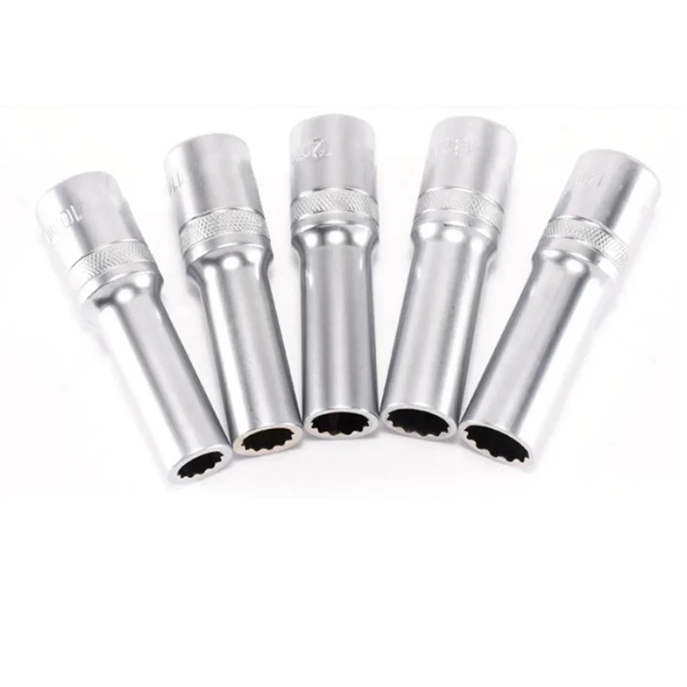 

Chrome Vanadium Steel 12 Point Adapter 1/2in Drive Socket Pneumatic Air Tool Compatible Uniform Square Hole 78mm Length
