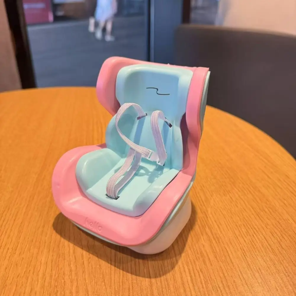 Slow Rising Car Seat Magnetic Holder Cartoon Chair Model Mini Car Seat Kawaii Design Elastic Belt Figure Safety Car Seat