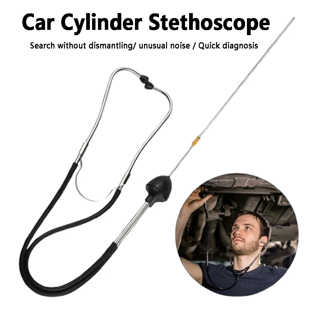 1Piece Car Cylinder Stethoscope Car Engine Inspection Repair Cylinder Noise Ear-mounted Car Hearing Tools Repair Inspection Tool