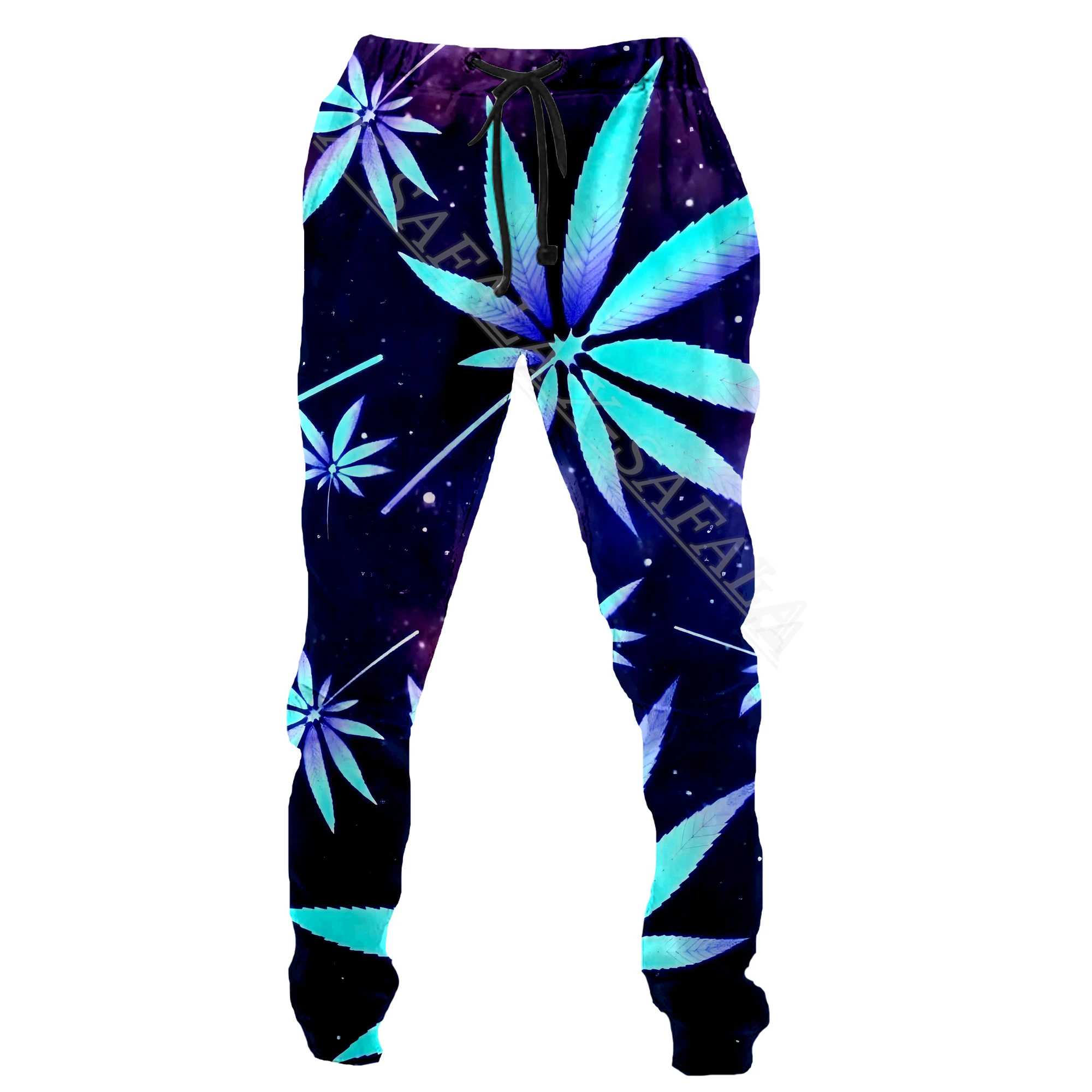 Colorful Y2k Pants Man Sweatpants Art Leaf 3D Printed Casual Joggers Streetwear Men's Sportwear Autumn Loose Sports Trousers