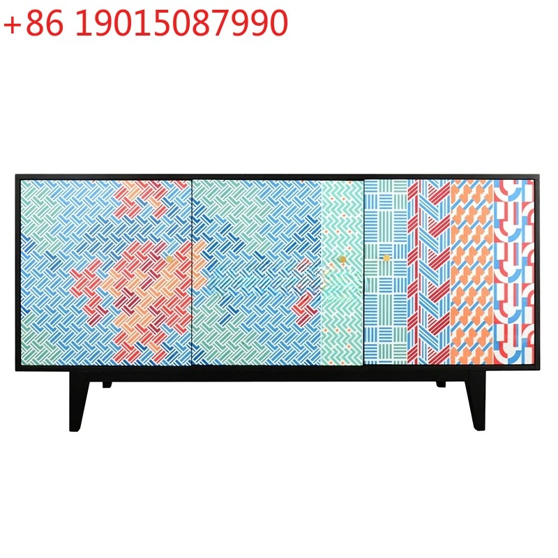 

Оригинальный напольный шкаф с ручной росписью, высокий, с пятью отделениями, боковой шкафчик.