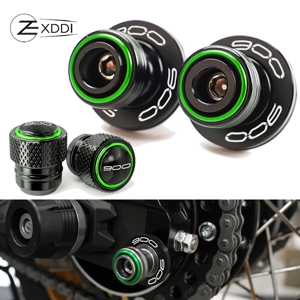 カワサキz900,z900rs,z900se,z 900 rs se,2017-2023,m8,2018に適したオートバイスイングアームスピールスライダー、スタンドネジ、タイヤバルブキャップ