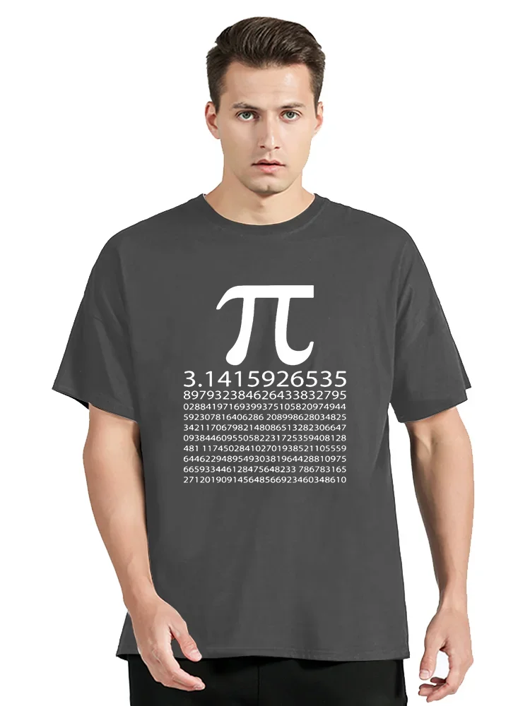 Fashion Pi Number T-Shirt Pi Math Geek Nerd College Cool Gift Men Cotton T Shirt Funny Tshirt Oversized Tees Tops Men Clothing