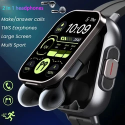 LIGE New TWS 2-in-1 With Headset Smart Watch Bluetooth Call Men Watch GPS Track SmartWatch Heart Rate Monitor Play Music Watches