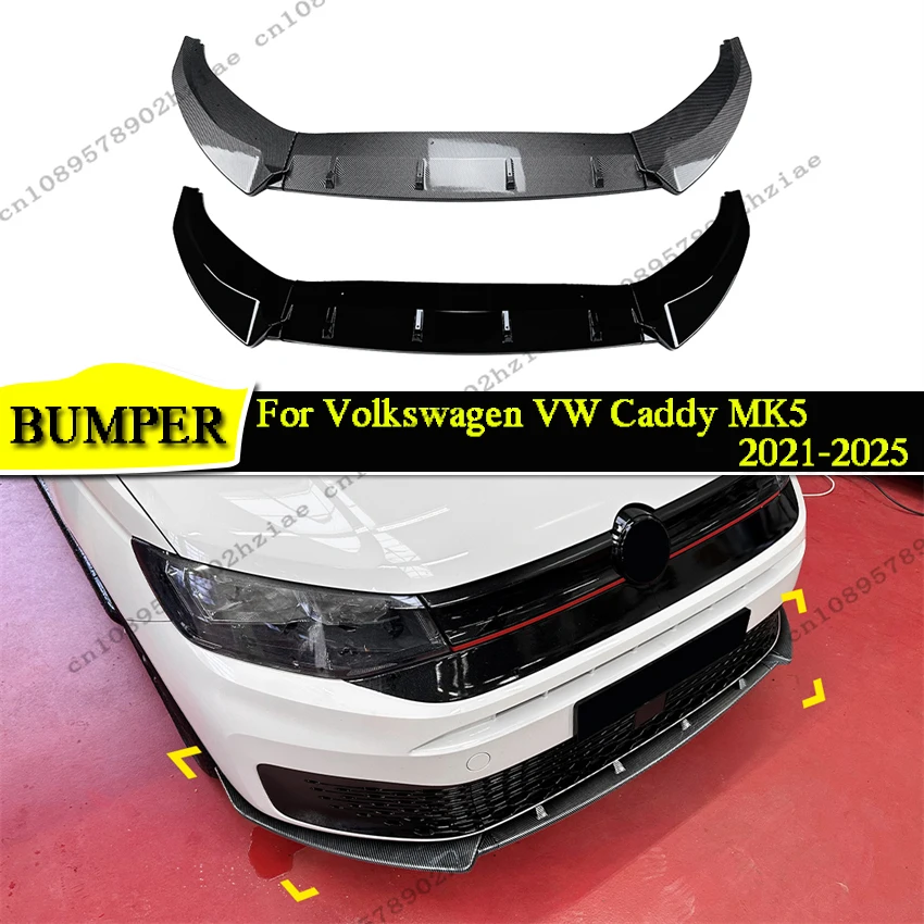 

Front Bumper Spoiler Lip Lower Blade Splitter For Volkswagen VW Caddy MK5 2021 2022 2023 2024 2025 Front Splitter Tuning Kits