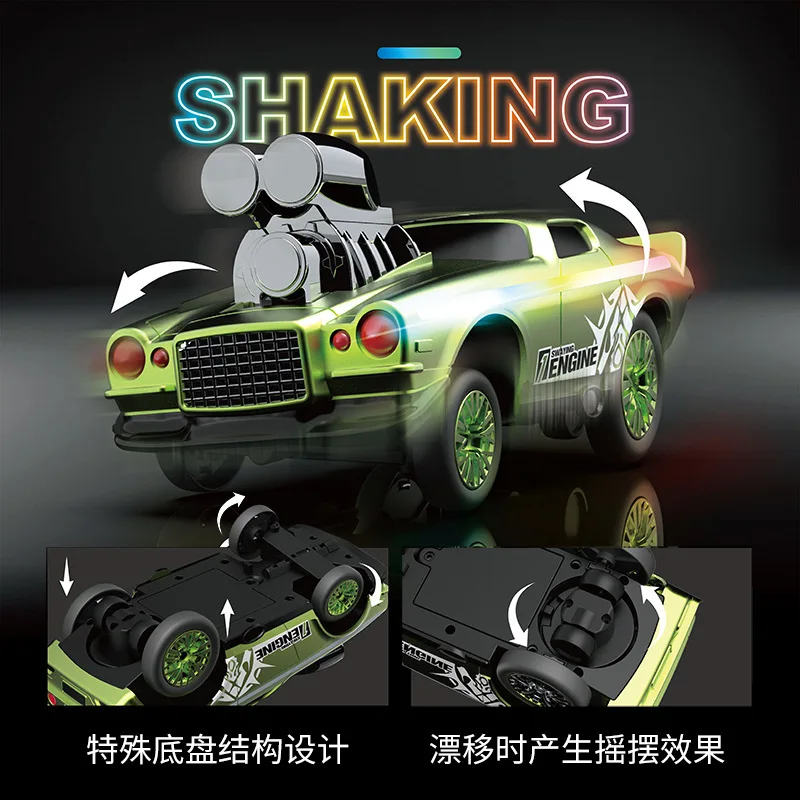 Rc Racing Remote Control Car Light Drift Tail Flick Stunt Car 1:16 Model Car Children'S Electric Toys