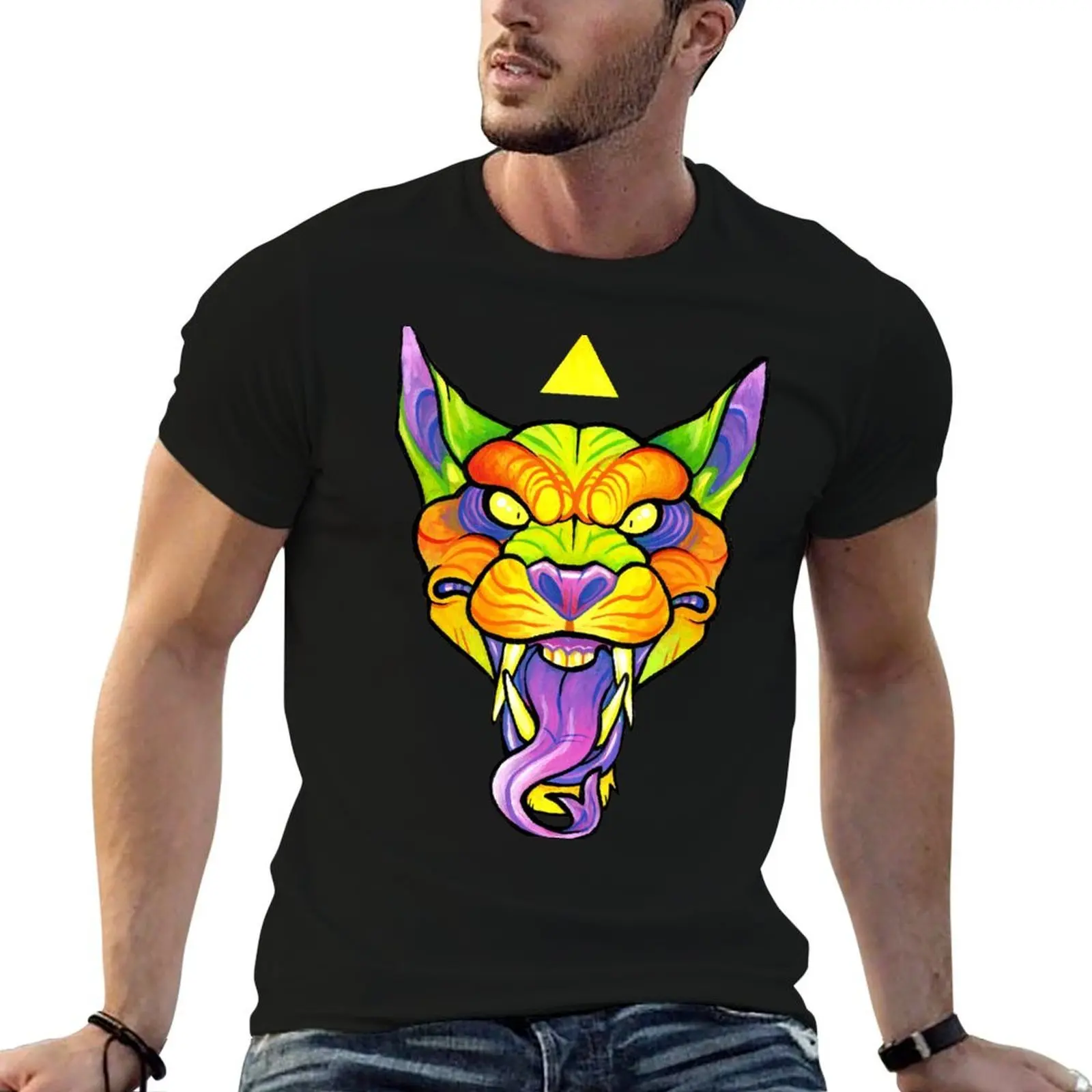 Rainbow Wildcat T-Shirt graphic t shirts Clothing mens cotton t shirts