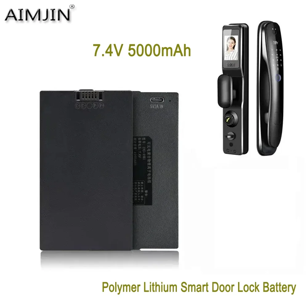 

7.4V Polymer Lithium Smart Door Lock Battery 5000mAh For Xiaomi Bosch Haier Ect