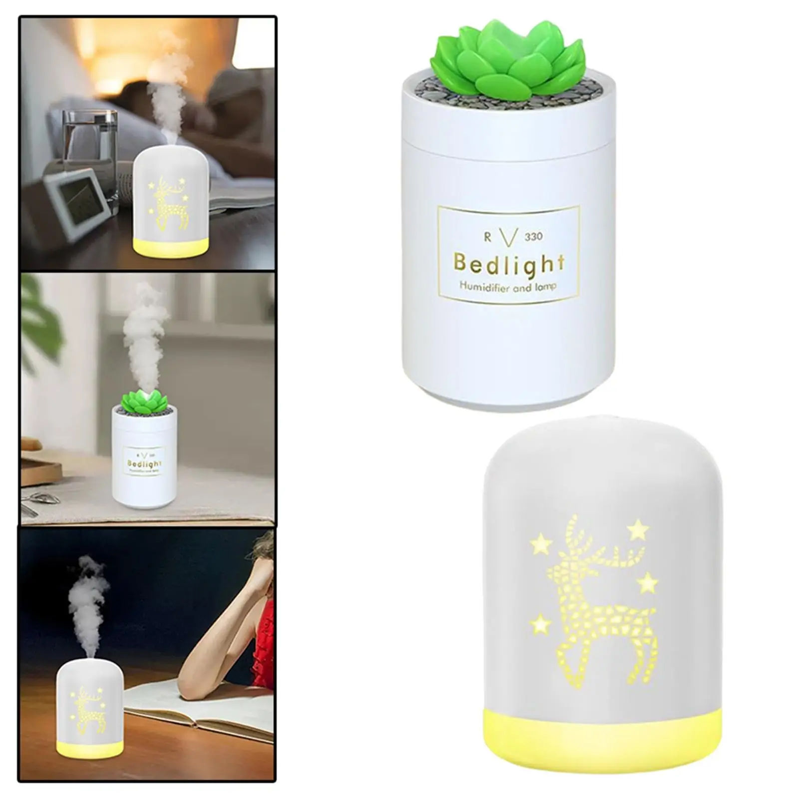 USB Humidifier 320ml ถังเก็บน้ํา USB ชาร์จสําหรับเดสก์ท็อปห้องนอนสํานักงาน