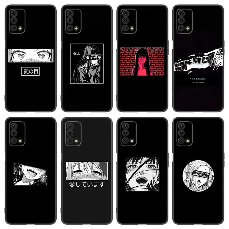 Sad LEWD Japanese Silicone Phone Case For OPPO Reno 10 11 Pro A55 A57 A58 A72 A74 4G A98 5G A15 A16 A17 A38 A54 A76 A94