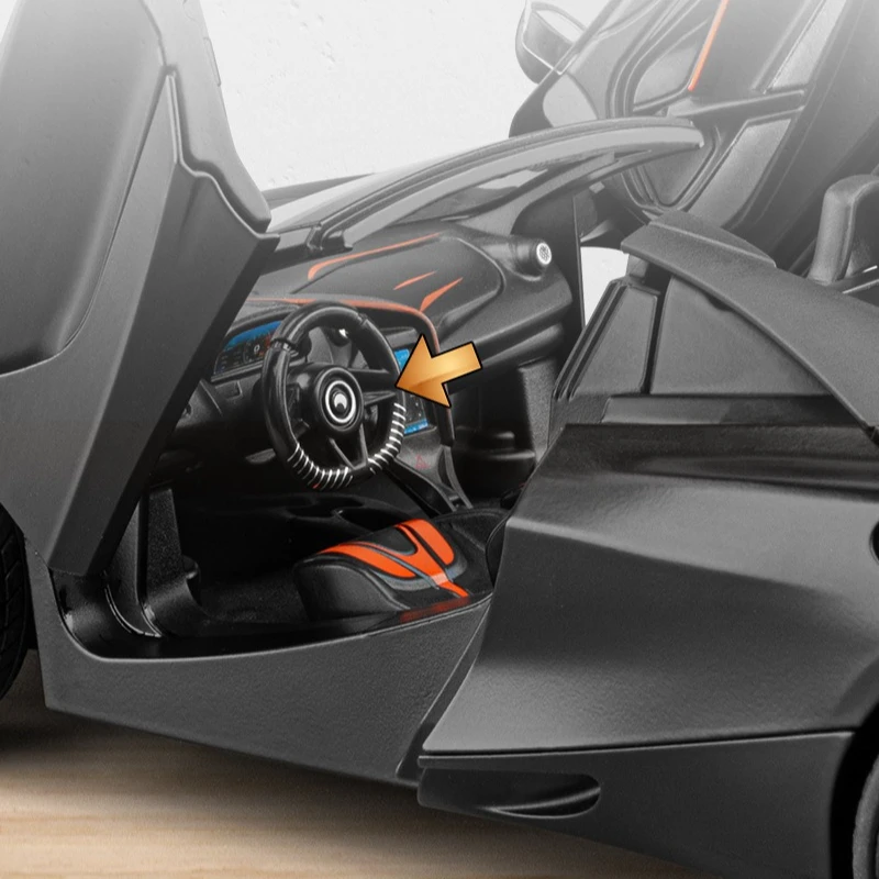 1:18 720S supercar alliage modèle simulation voiture de sport décoration de la maison éclairage garçon jouet voiture cadeau