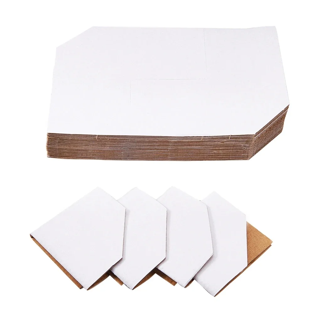 Safety Kraft Paper Photo Album Corner Protector, White, 15.1x15.1x0.18cm, 50pcs/set