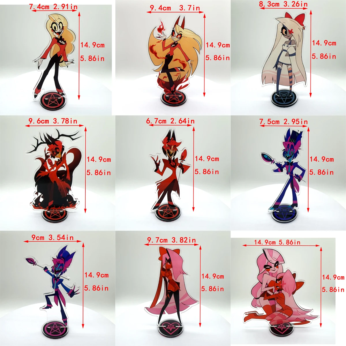 Hazbin Hotel Anime Figure Acrylic Stand Model Plate 1pc Alastor Desk Decor Standing Sign Game Fans Gift Ornaments Stand Model