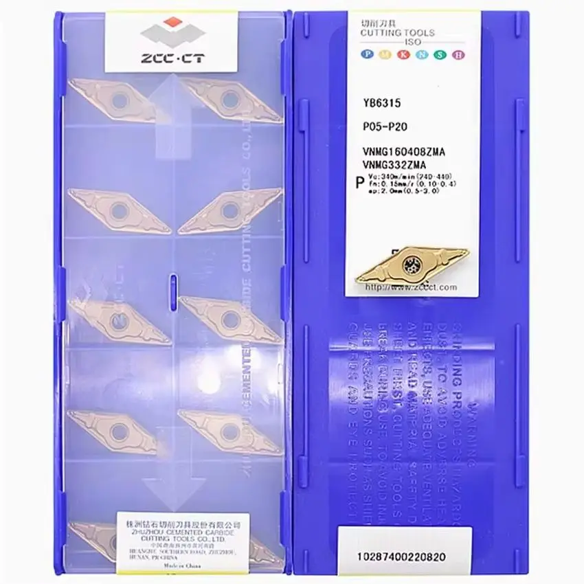 

VNMG160404ZMA YB6315/VNMG160408ZMA YB6315/VNMG160412ZMA YB6315 ZCC.CT CNC blade carbide inserts turning tools inserts 10pcs/box