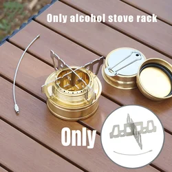 1Pc Outdoor Alcohol Stove Stand Rack Stainless Steel Camping Cookware Stove Cross Rack Camping Stove Stand Spirit Burner Base