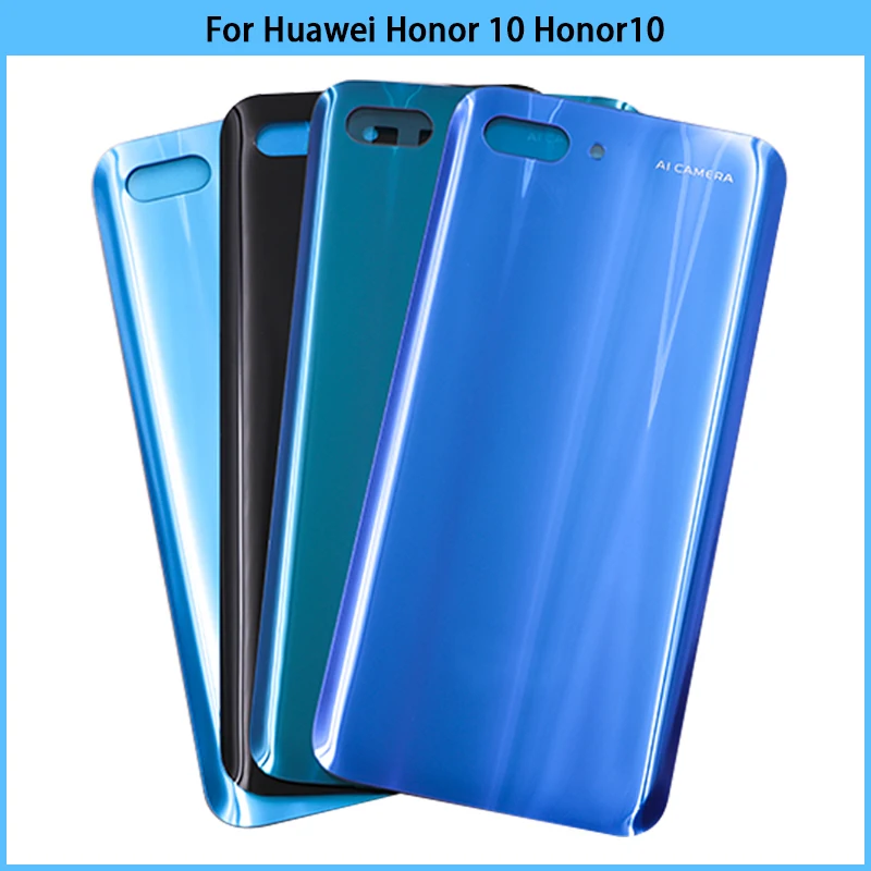 New For Huawei Honor 10 COL-L29 Battery Back Cover 3D Glass Panel Honor10 Rear Door Housing Case Glass With Camera Lens Replace