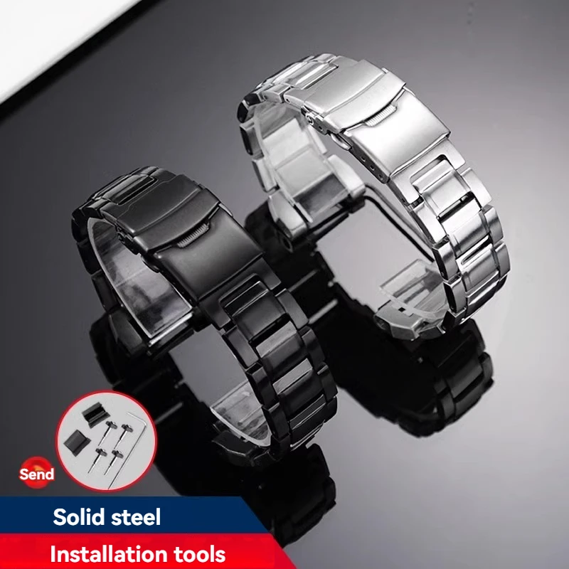For Casio GA1000 GA1100 GW-A1000/1100 GW4000 G1400 Watch Strap Modification Solid Stainless Steel Strap Bracelet Men Wristband image 2