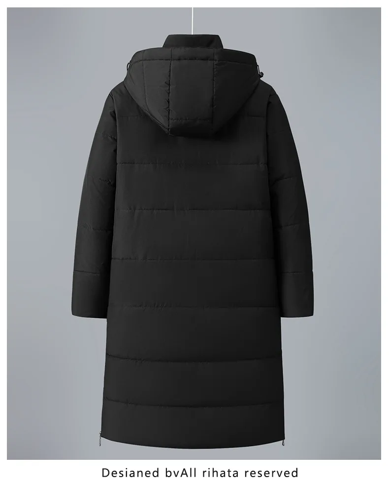 New Winter Men Hooded Long Duck Down Coats Couple Puffer Jackets Quality Male Over The Knee Casual Jackets Thicker Warm Coats 3X