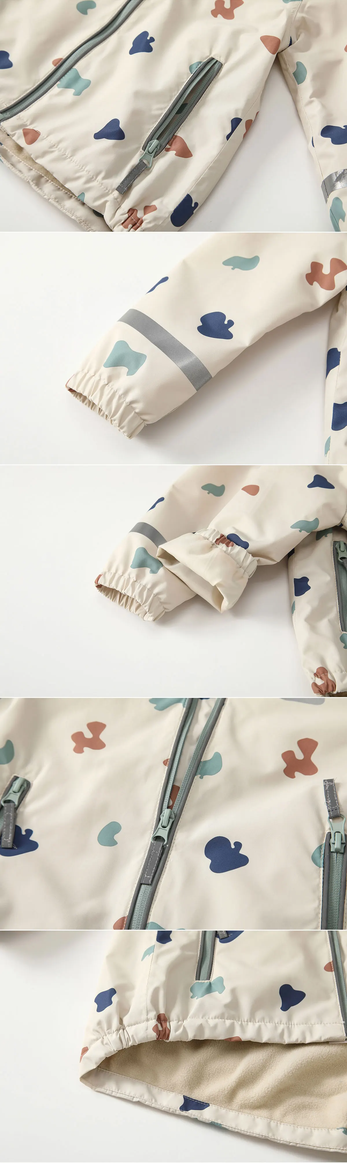 HONEYKING Baby-Regenanzug, Kinderkleidungsset, wasserdichter Overall, Jungen- und Mädchen-Overall, Jacke und Hose, Kombination für Kinder. – Detail 6