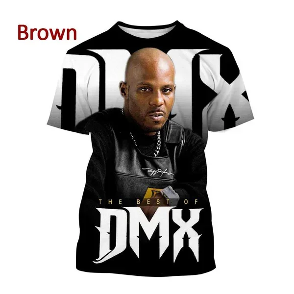 

Hot Sale Earl Simmons 3D Printing T-Shirt Unisex Top Fashion Rapper DMX Hip Hop Casual Round Neck Short Sleeve