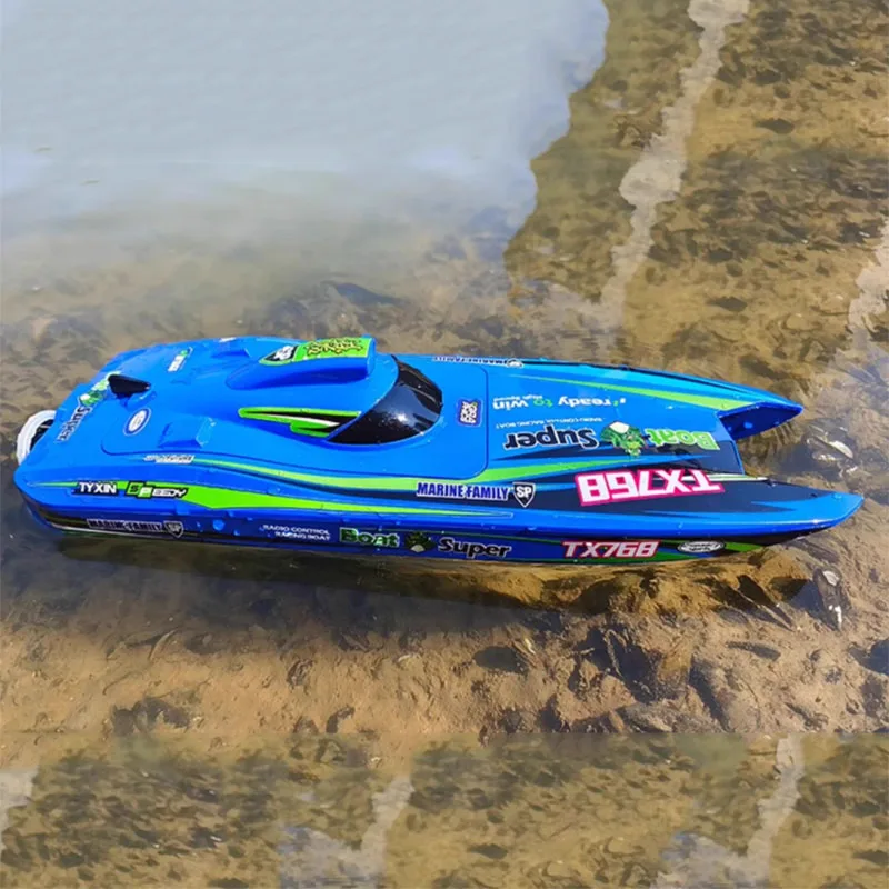 RC Jet Speedboat Model Full-size Water-cooled Catamaran Brushless Motor Navigation Model Competition Boy Toy Gift